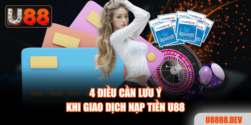 4 điều cần lưu ý khi giao dịch nạp tiền U88